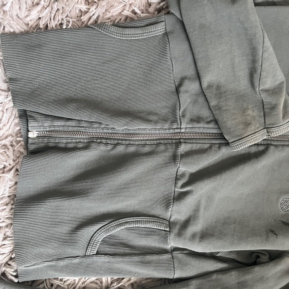 Vintage Diesel Khaki Green Logo zip Jacket - Picture 2 of 5